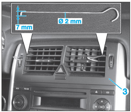 Panneau de commande de climatisation